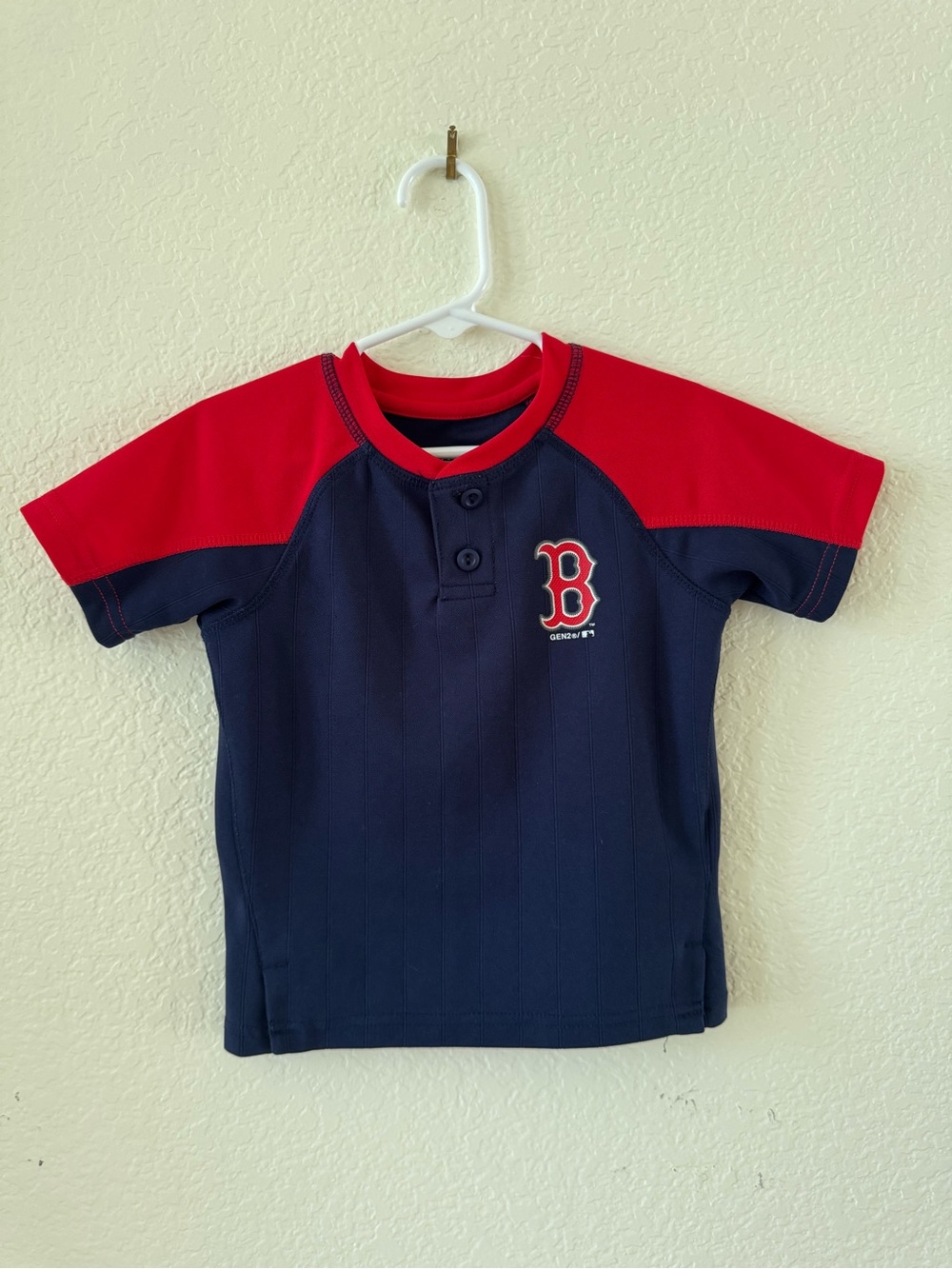 Genuine Merchandise Navy and Red Kids Baseball Jersey